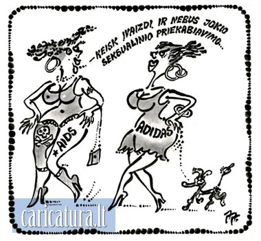 Karikatra Seksualinis patrauklumas, Sexual chemistry caricature, Juozas Juozapaviius, karikatros, caricaturas, cartoon, caricatura.lt