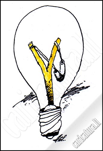 Karikatra Lemput, Bulb caricature, Adomas ilinskas, karikatros, caricaturas, cartoon, caricatura.lt