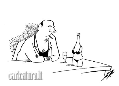 Leonidas Vorobjovas, karikatūra Degtinė, Vodka caricature, caricaturas