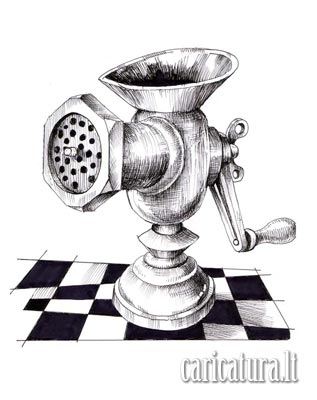 Karikatra, achas ir matas/Checkmate Algimantas Snarskis, caricature, caricaturas, cartoon, karikaturen