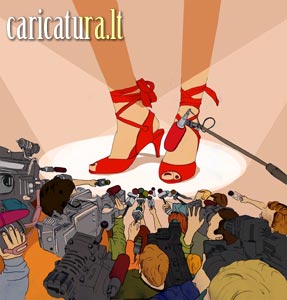 Karikatra, Batai, Star Shoes, Tania Rex, caricature, caricaturas, cartoon, caricatura.lt