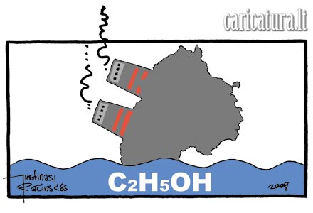 Karikatra C2H50H, C2H50H caricature, Justinas Rainskas, karikatros, caricaturas, cartoon, caricatura.lt