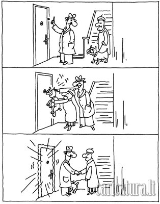 Karikatra Skambutis, Bell caricature, Vitalijus Suchockis, karikatros, caricaturas, cartoon, caricatura.lt