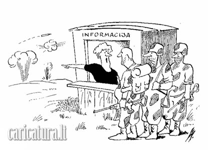 Karikatūra Informacija, Information caricature, Leonidas Vorobjovas, caricaturas, cartoon, caricatura.lt