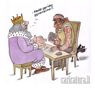 Karikatra Brja, Fortune-teller caricature, Andrius Deltuva, karikatros, caricaturas, cartoon, caricatura.lt