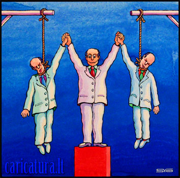 Karikatra Tolerancija, Tolerance caricature, Vladimiras Skrebnevskis, karikatros, caricaturas, cartoon, caricatura.lt