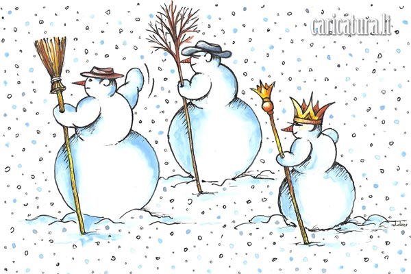 Karikatra Senis besmegenis, Snowman caricature, Vladimiras Beresniovas, karikatros, caricaturas, cartoon, karikaturen, karikaturi, caricatura.lt